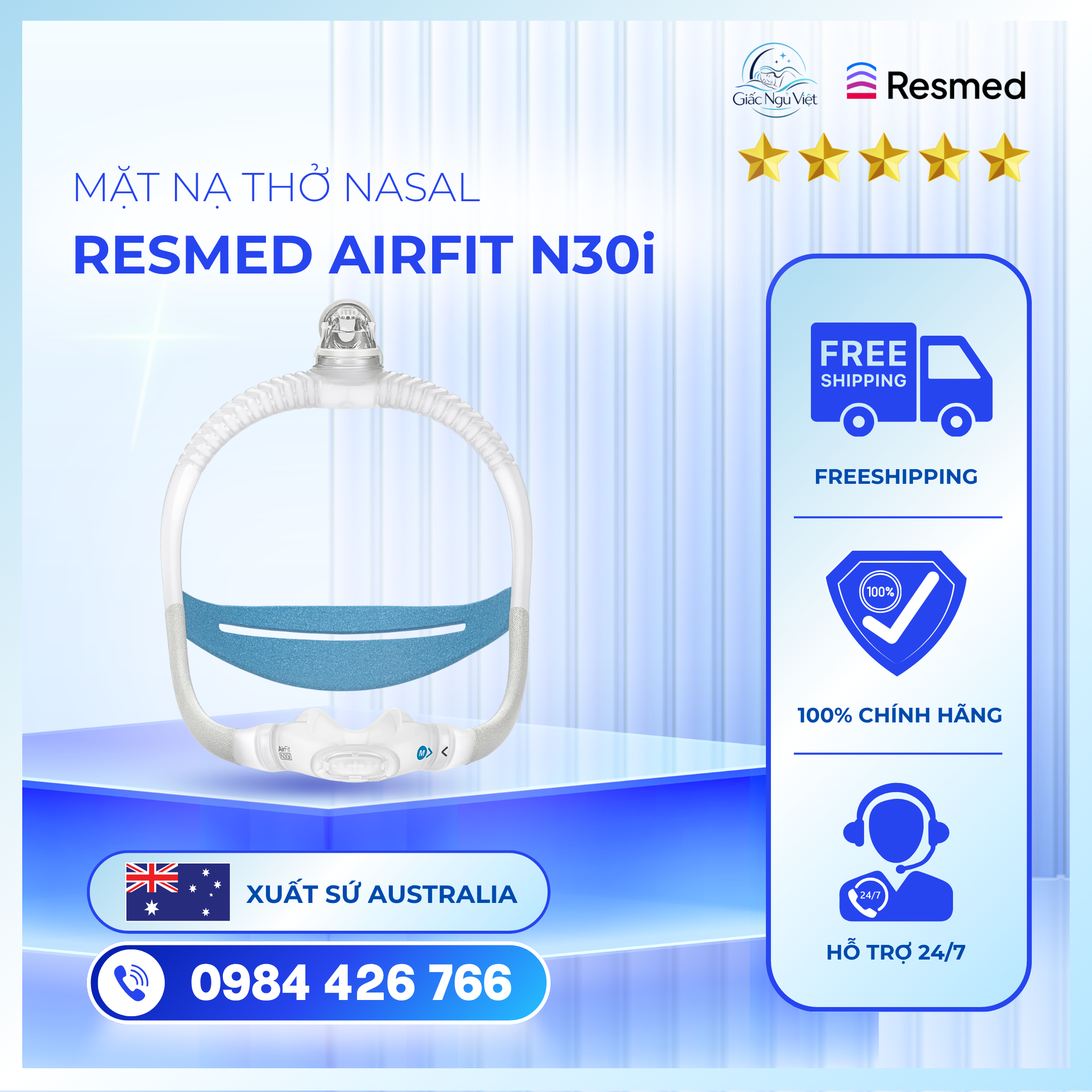 Mặt Nạ Thở ResMed AirFit N30i (Nasal Mask)