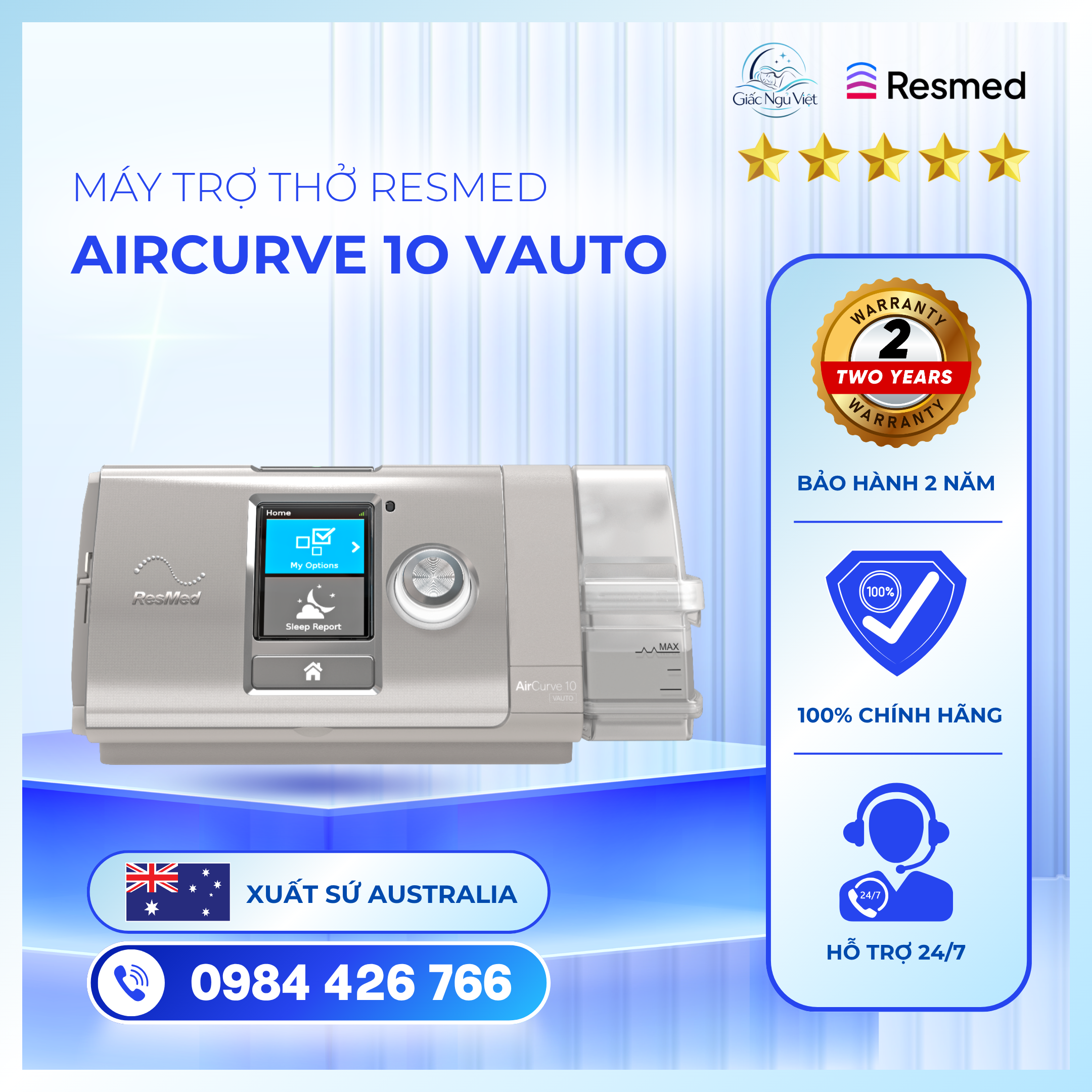 Máy Trợ Thở ResMed AirCurve 10 VAuto