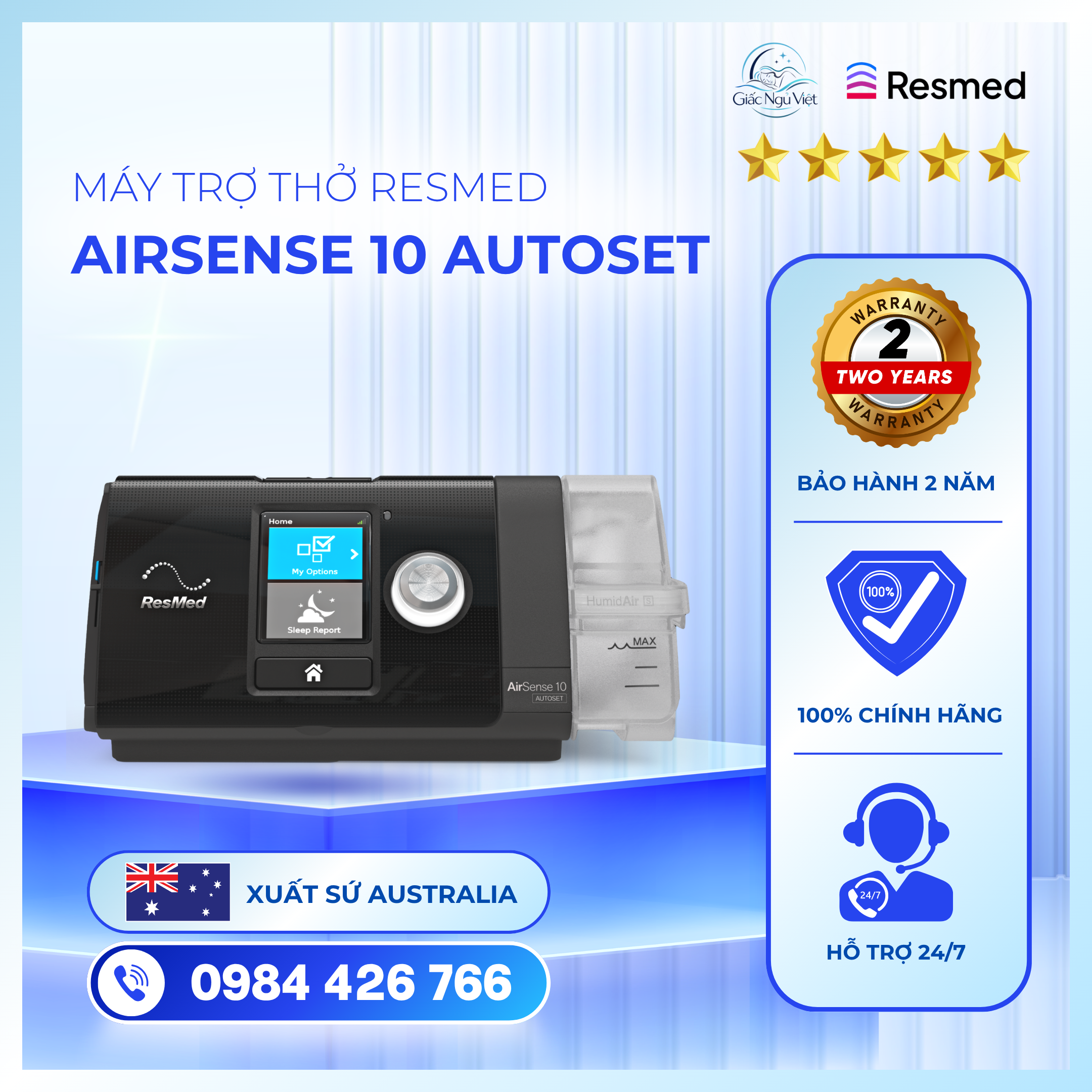 Máy Trợ Thở ResMed AirSense™ 10 AutoSet