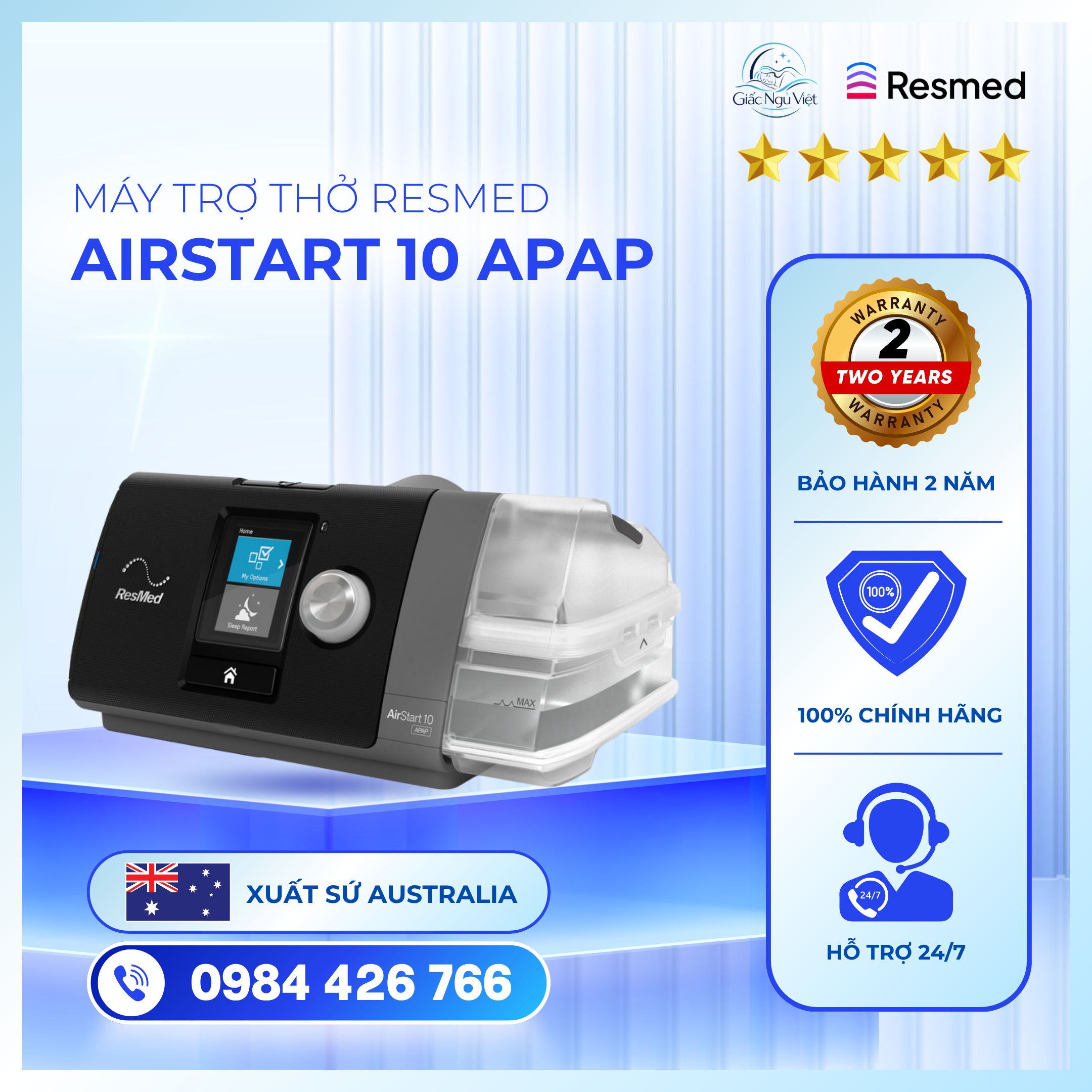 Máy trợ thở ResMed AirStart 10 APAP